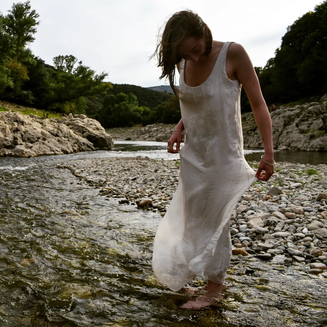 Robe blanche Soie