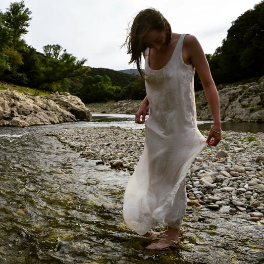 Robe blanche Soie