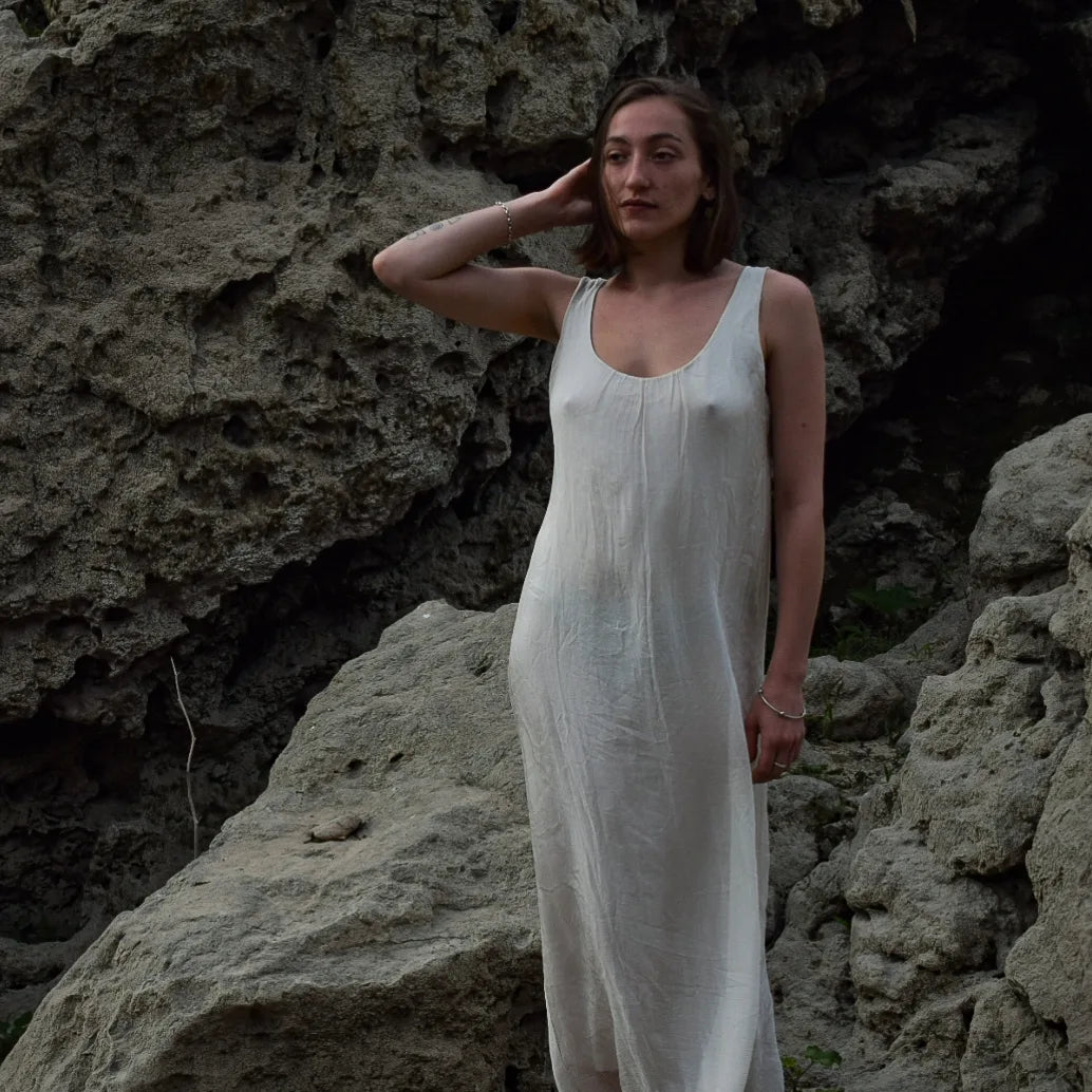 Robe blanche Soie